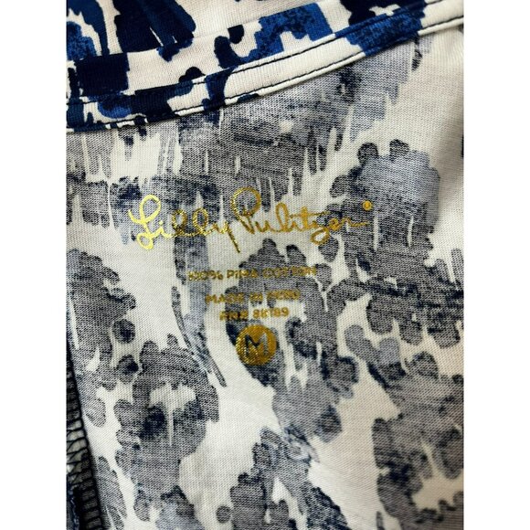 Lilly Pulitzer Cori Beach Bathers Mini Dress White and Blue Flamingo Size M - Picture 6 of 6